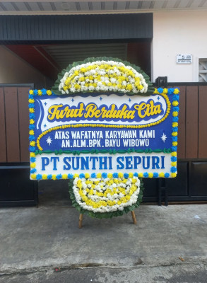 Papan Bunga Duka di Semayan